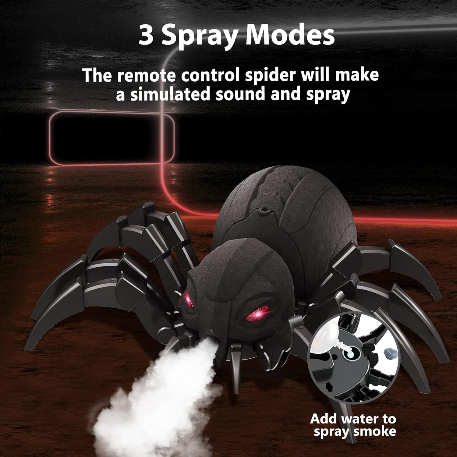 2.4G Mist Spray Remote Control Rc Robot Spider Insects Toys with Light Music - Image 7