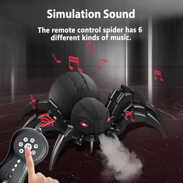 2.4G Mist Spray Remote Control Rc Robot Spider Insects Toys with Light Music - Image 10