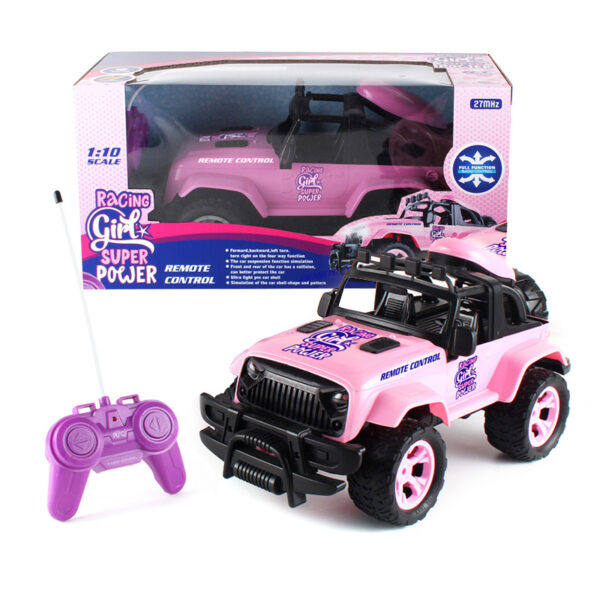 1:10 4 Function 27 Frequency Pink Remote Control Off Road Truck Car Toy - Image 2