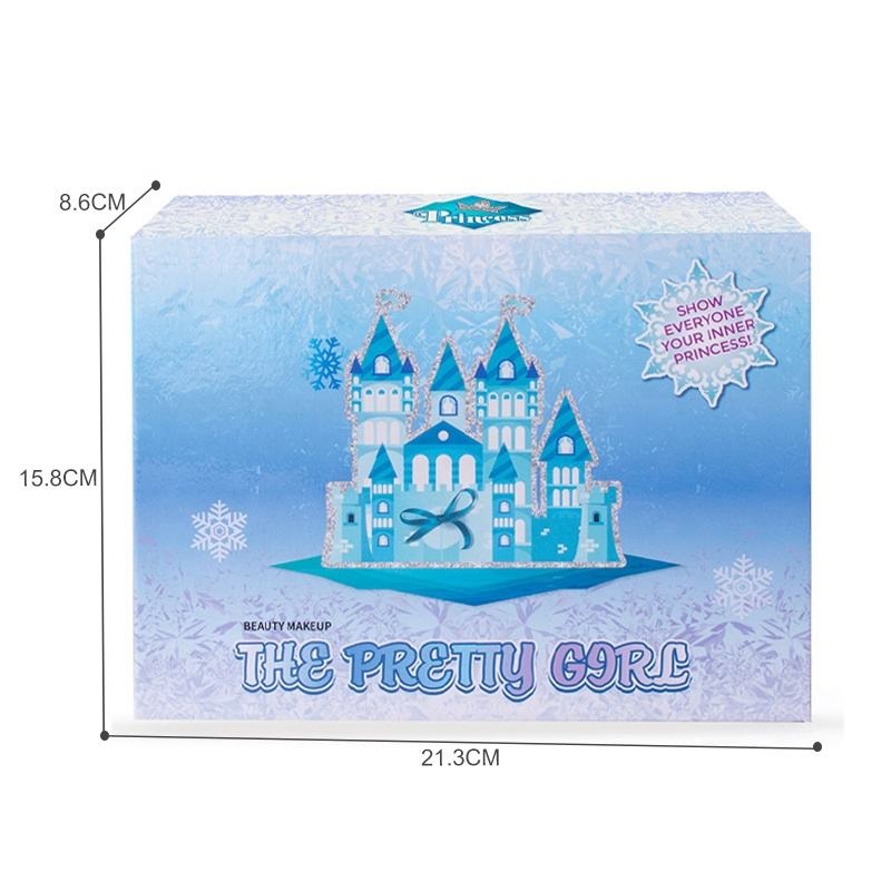 Kids Princess Dress Up Kit Nail Polish Beauty Blue Cosmetics Bag Set Real Children Makeup Toyfor Girls - Image 9