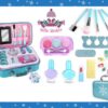 Kids Princess Dress Up Kit Nail Polish Beauty Blue Cosmetics Bag Set Real Children Makeup Toyfor Girls - Image 19