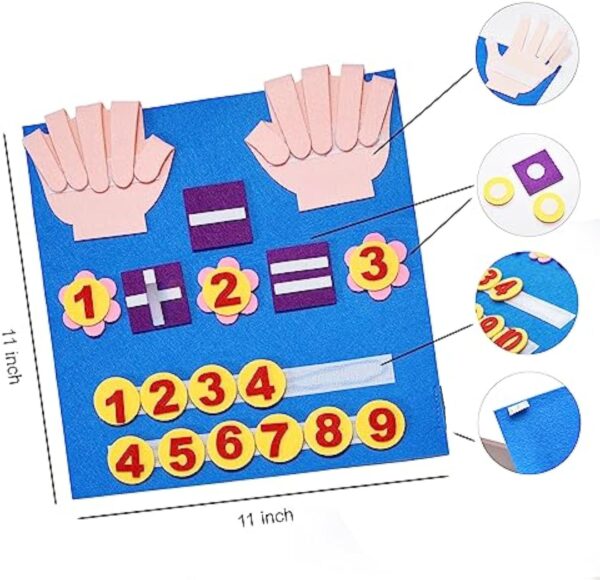 DIY Felt Finger Numbers Counting Baby Learning Math Felt Educational Toys for Kids Learning - Image 12