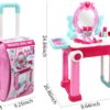 2 in 1 Pretend Play Kids Vanity Table Girls Kids Make Up Set Make Up Table for Kids - Image 21