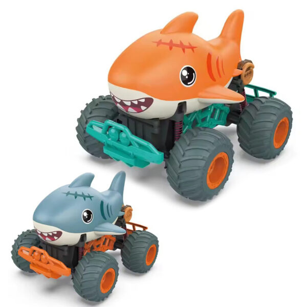 2.4G 4-Way Rc Cartoon Shark Buggy Dinosaur Car Toys Kid Dinosaurs Truck Toy - Image 2