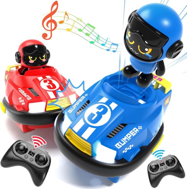 2.4Ghz Mini Remote Controlled Ejector Vehicles 2 Player Sets Fun RC Speed Battle Bounce Bumper Cars Crash Vehicle Toy - Image 2
