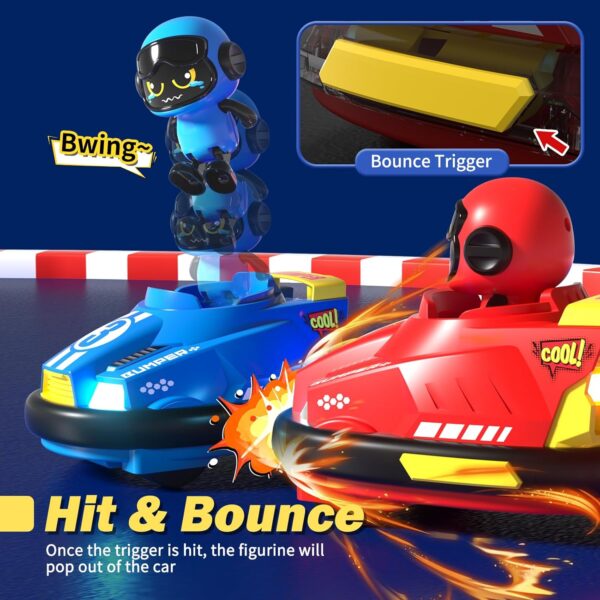 2.4Ghz Mini Remote Controlled Ejector Vehicles 2 Player Sets Fun RC Speed Battle Bounce Bumper Cars Crash Vehicle Toy - Image 4