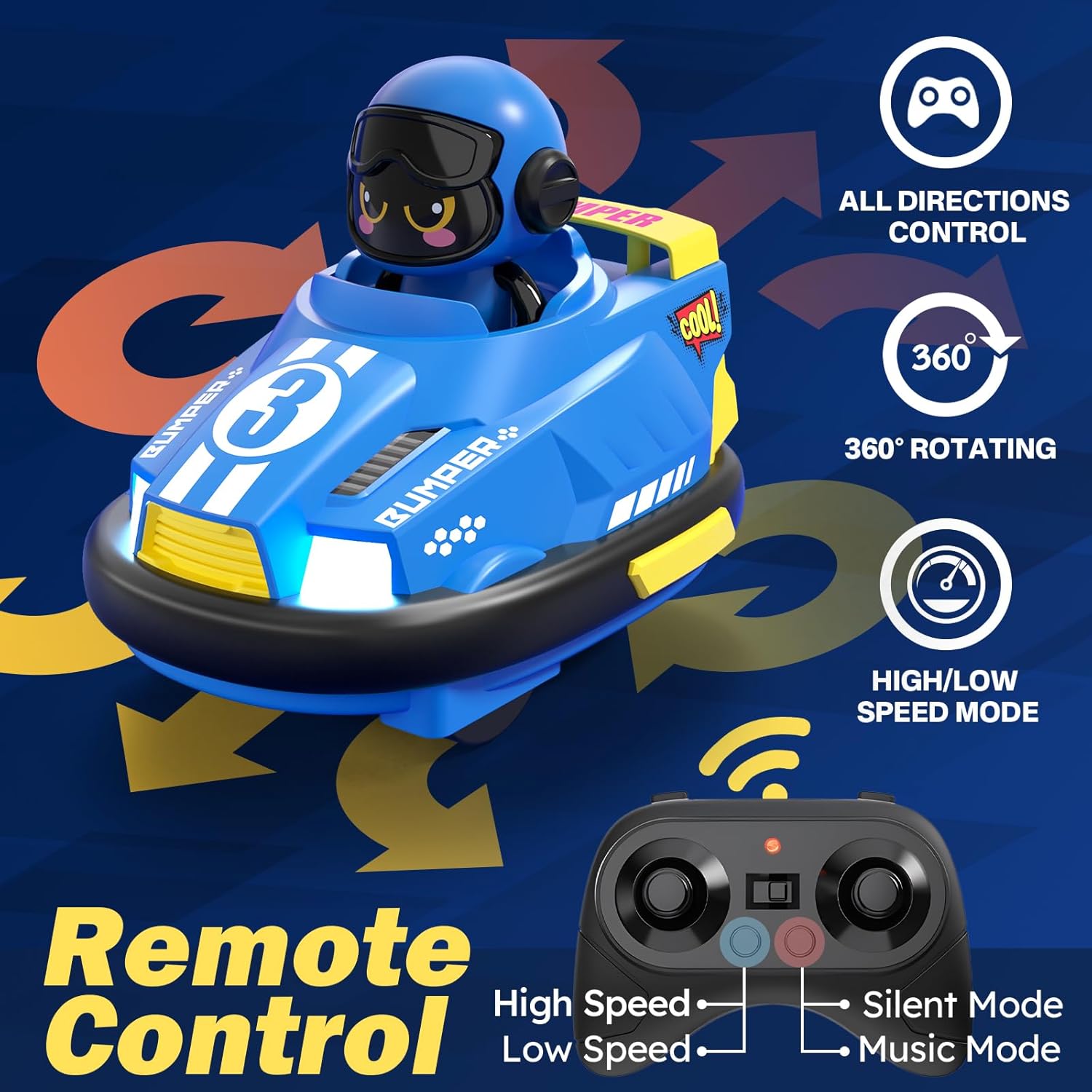 2.4Ghz Mini Remote Controlled Ejector Vehicles 2 Player Sets Fun RC Speed Battle Bounce Bumper Cars Crash Vehicle Toy - Image 7