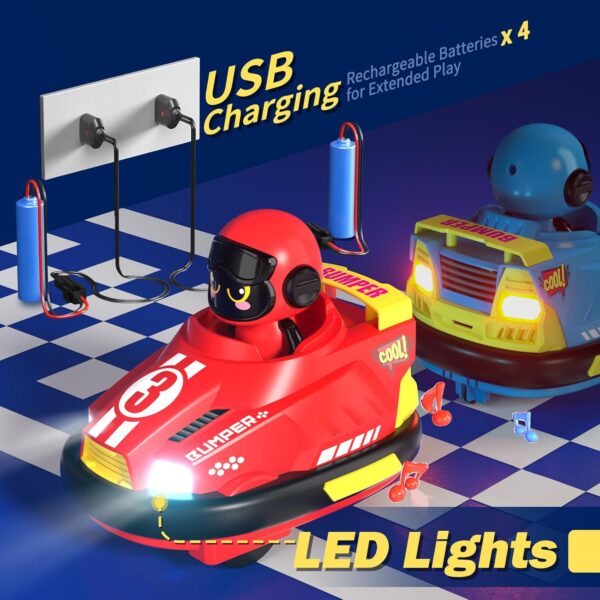 2.4Ghz Mini Remote Controlled Ejector Vehicles 2 Player Sets Fun RC Speed Battle Bounce Bumper Cars Crash Vehicle Toy - Image 10
