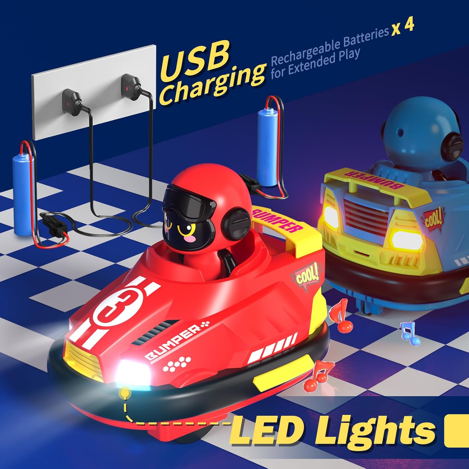2.4Ghz Mini Remote Controlled Ejector Vehicles 2 Player Sets Fun RC Speed Battle Bounce Bumper Cars Crash Vehicle Toy - Image 9