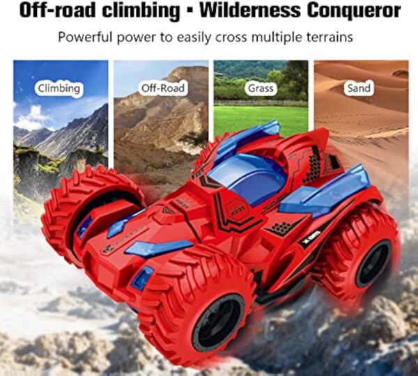 Wholesale Four-Wheel Drive Vehicle Rotating Double-Sided Stunt Spinning Toy Kids 360° Rolling Small Twist Pocket Car - Image 6