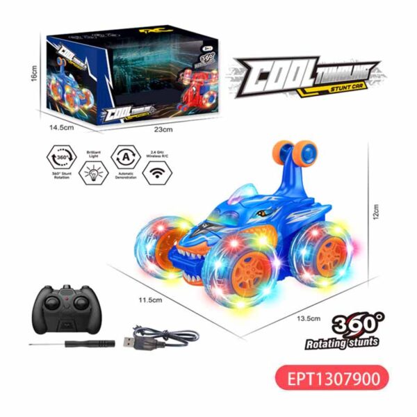 360°Rolling Twister 360 Flips Rc Stunt Car Toy Controlled Vehicle With Bright Light Rotating WheelsTwist Cars For Kids - Image 2