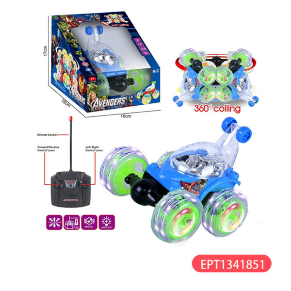 360°Rolling Twister 360 Flips Rc Stunt Car Toy Controlled Vehicle With Bright Light Rotating WheelsTwist Cars For Kids - Image 8