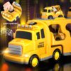 Inertial Lighting Music Engineering Transport Car Storage Truck City Toy TransporterToys Carrier Assembled Vehicle - Image 15