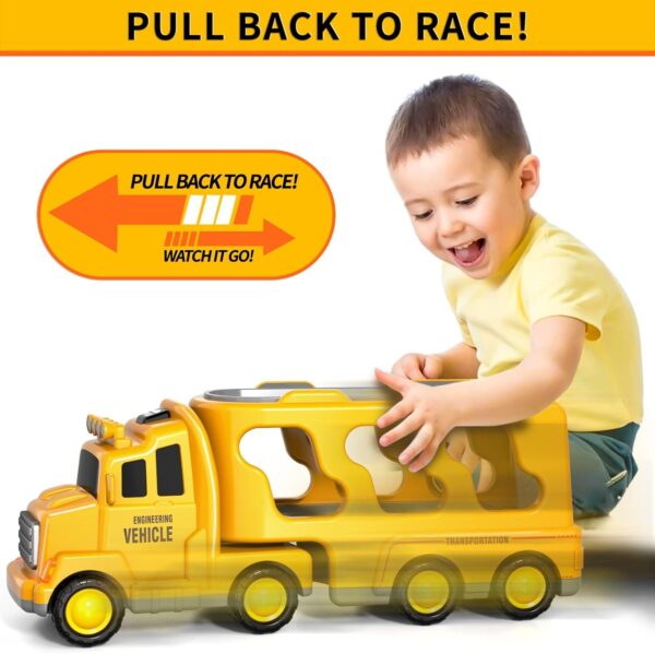 Inertial Lighting Music Engineering Transport Car Storage Truck City Toy TransporterToys Carrier Assembled Vehicle - Image 10