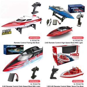 1:28 2.4G High Speed Remote Control Water Spray Fire Fighting Rc Boat Toys - Image 15