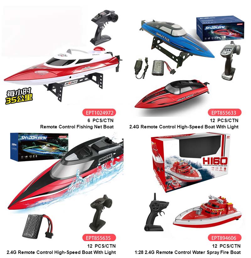 1:28 2.4G High Speed Remote Control Water Spray Fire Fighting Rc Boat Toys - Image 9