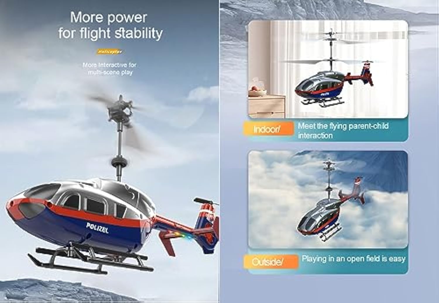 3.5Ch Rc Toy Helicopter 2.4Ghz Toys Alloy Structure 3.5 Channel Function Remote Control Rc Helicopter Toy With Light - Image 3