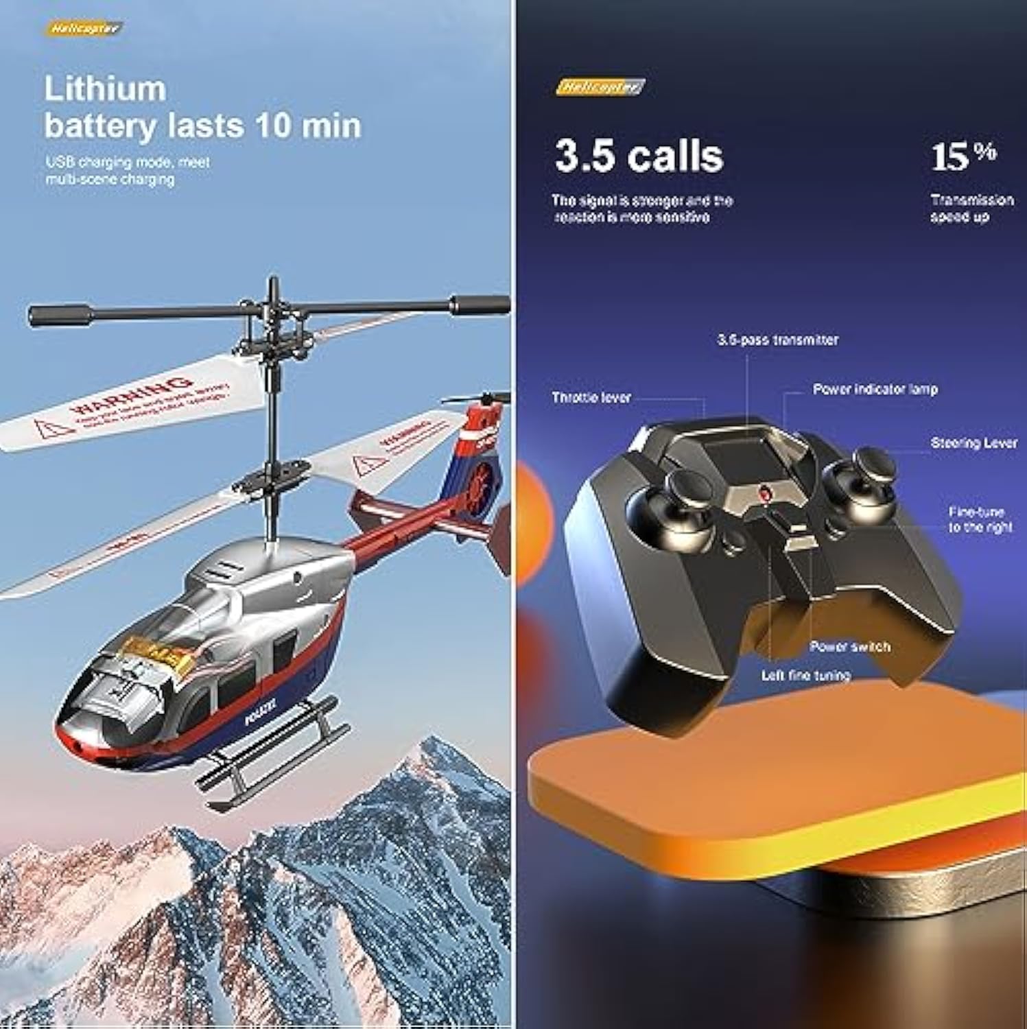 3.5Ch Rc Toy Helicopter 2.4Ghz Toys Alloy Structure 3.5 Channel Function Remote Control Rc Helicopter Toy With Light - Image 5
