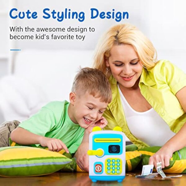 Face Recognition Electronic Children’s Electronic Piggy Bank Atm Password Money Box - Image 4
