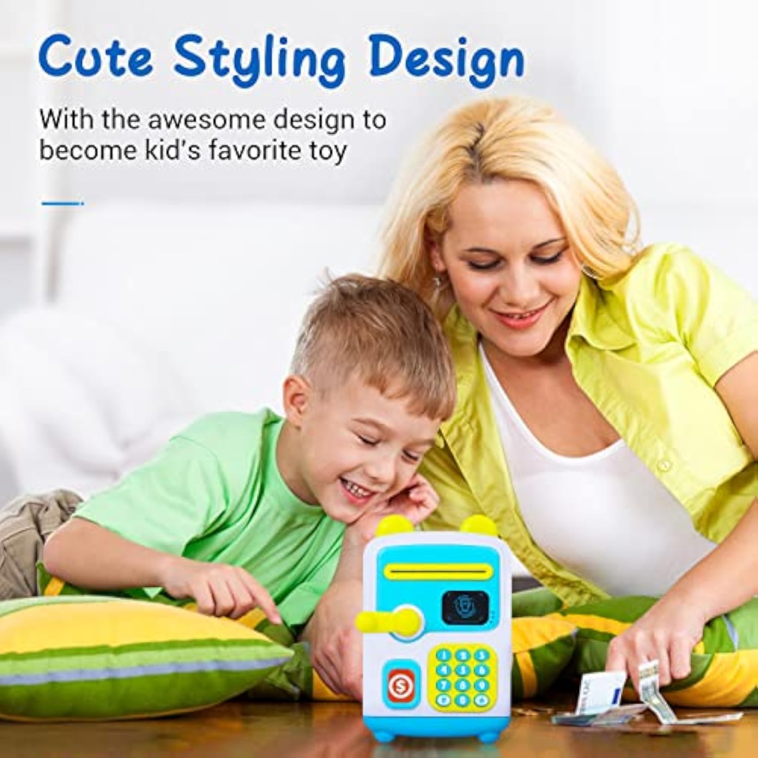 Face Recognition Electronic Children’s Electronic Piggy Bank Atm Password Money Box - Image 3