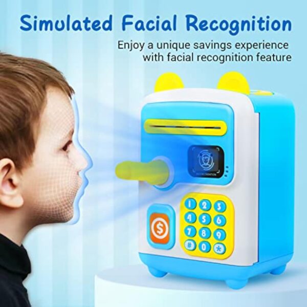 Face Recognition Electronic Children’s Electronic Piggy Bank Atm Password Money Box - Image 8