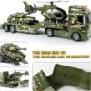 Green Military Big Truck Toys 25.6″ Semi Truck Toy with Helicopters and Tank Army Toys with Lights &Sounds - Image 16