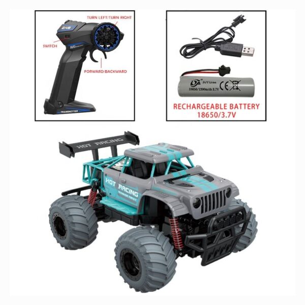 27MHZ Electric Remote Control Colorful Racing Drift Stunt Off Road Car Children Toy - Image 8