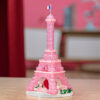Educational toys 1314 Building Blocks Pink Transparent Eiffel Tower Block Game Girl Gift Toys with Light - Image 16