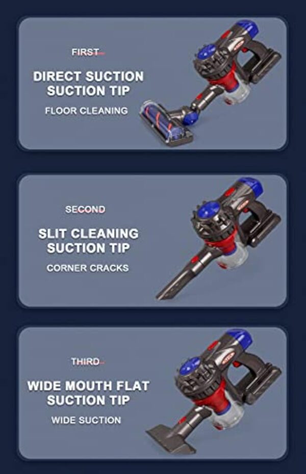 3 in 1 Indoor Household Home Appliances Toys Cleaning Tool Set Pretend Play Kids Mini Vacuum Cleaner Toy - Image 8