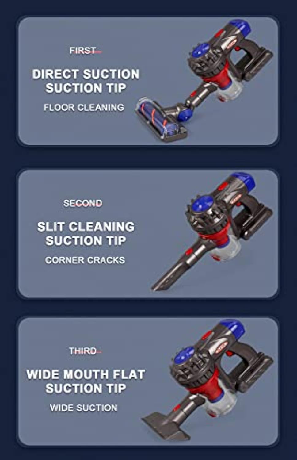 3 in 1 Indoor Household Home Appliances Toys Cleaning Tool Set Pretend Play Kids Mini Vacuum Cleaner Toy - Image 7