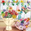 Creative DIY Plant Bouquet Decoration Building Blocks Flower Daffodils DIY Model Bricks Toy Gifts - Image 14