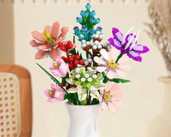 Creative DIY Plant Bouquet Decoration Building Blocks Flower Daffodils DIY Model Bricks Toy Gifts - Image 8