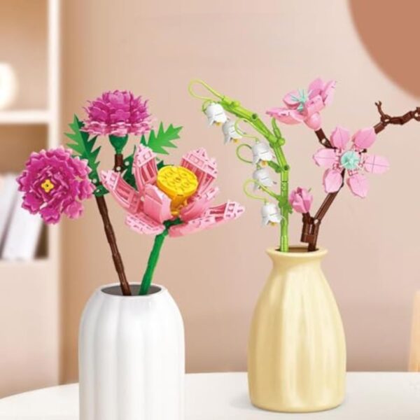 Creative DIY Plant Bouquet Decoration Building Blocks Flower Daffodils DIY Model Bricks Toy Gifts - Image 10