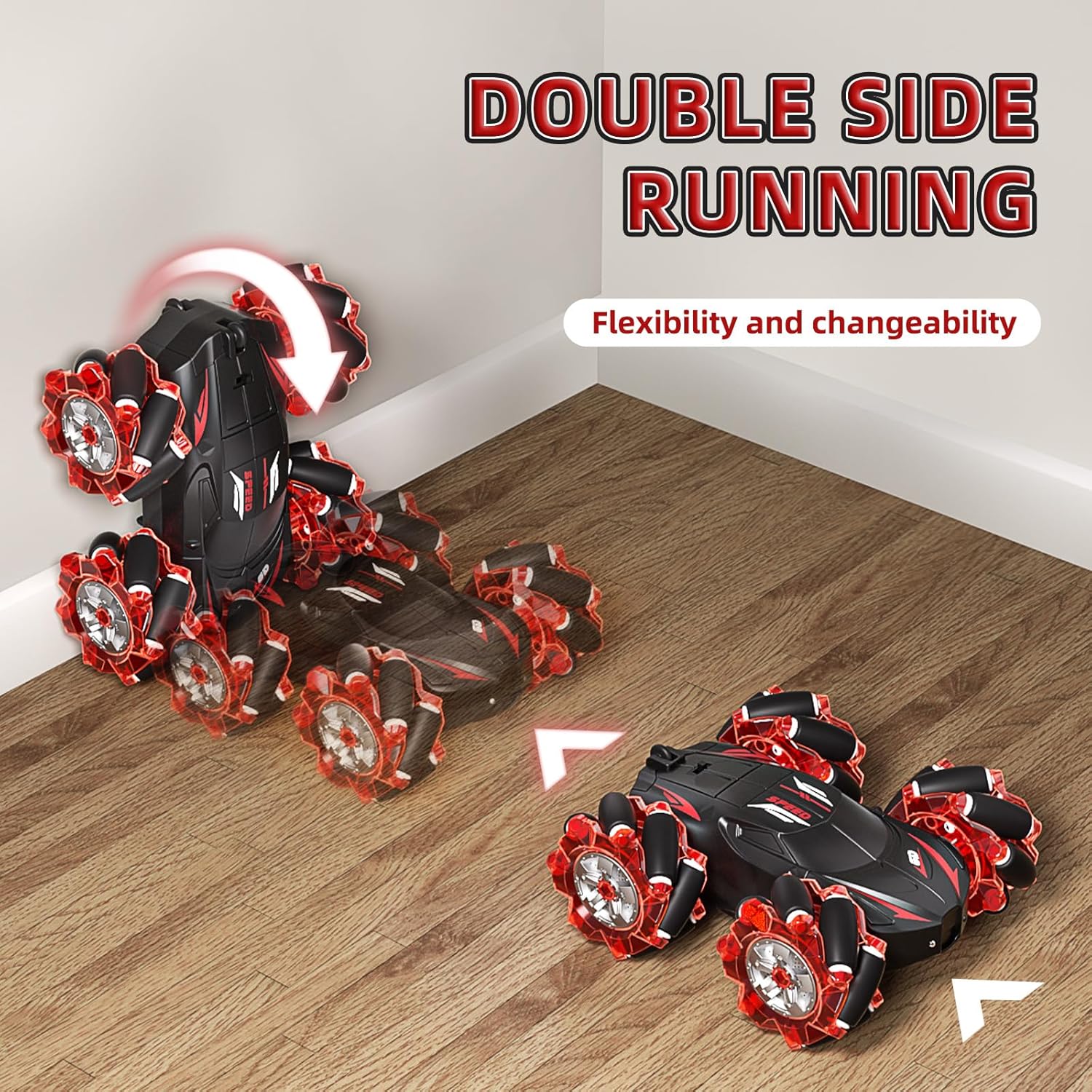 New Toy Cars 2.4GHz 4WD Gesture Sensing Remote Control RC Stunt Car with Cool Light and Music - Image 5