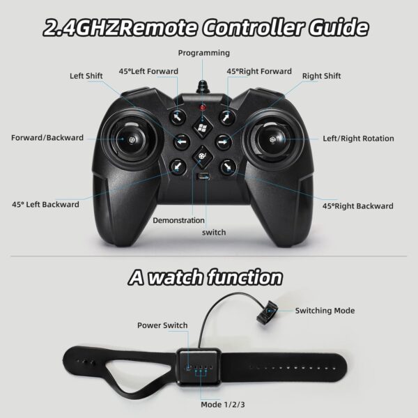 New Toy Cars 2.4GHz 4WD Gesture Sensing Remote Control RC Stunt Car with Cool Light and Music - Image 12
