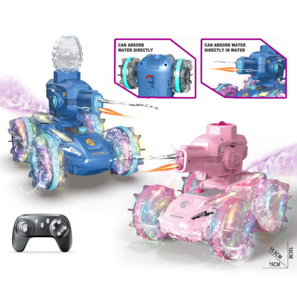 2.4G 9Ch Light Spray Remote Control Amphibious Water Car 2.4Ghz Rc Toys Electric Toy Tank - Image 6