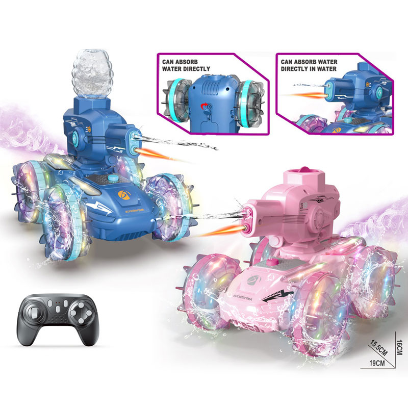 2.4G 9Ch Light Spray Remote Control Amphibious Water Car 2.4Ghz Rc Toys Electric Toy Tank - Image 5