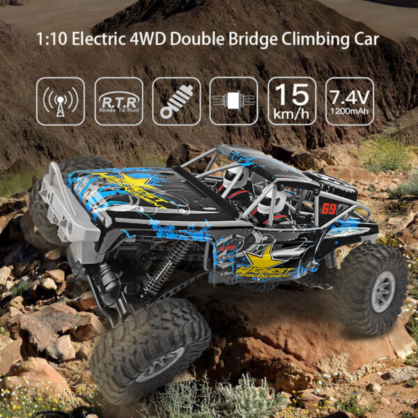 1:10 2.4G 4Wd 15Km/H Rtr Power 2 Motor Remote Control Car Off Road - Image 4