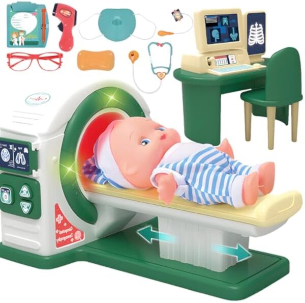Kids Doctor Kit With Toy Stethoscope and Medical Tools Pretend Play Doctor Set for Kids Doctor Gifts Educational Medical - Image 2