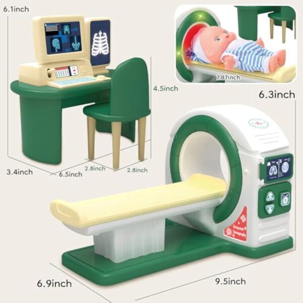 Kids Doctor Kit With Toy Stethoscope and Medical Tools Pretend Play Doctor Set for Kids Doctor Gifts Educational Medical - Image 6