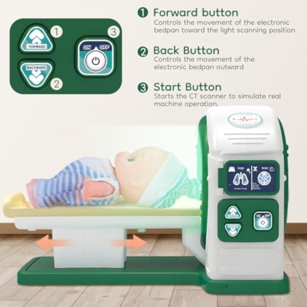 Kids Doctor Kit With Toy Stethoscope and Medical Tools Pretend Play Doctor Set for Kids Doctor Gifts Educational Medical - Image 8