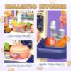 Hot Selling Product Kids Pretend Play Kitchen Toy Cooking Toys Set Kitchen Table for Children With Lights Spray - Image 16