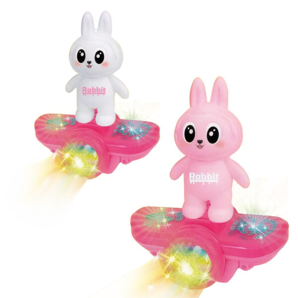Electric Plastic Rabbit Scooter Toy Universal Stunt Car Music with Light and Sound - Image 2