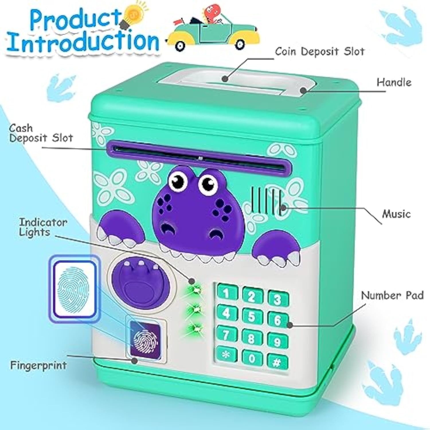 High Quality Kids Toy Mini Password Money Box Mini Atm Piggy Bank Toy Bank Safe Money Box Alcancia De Perro Tragamonedas - Image 5