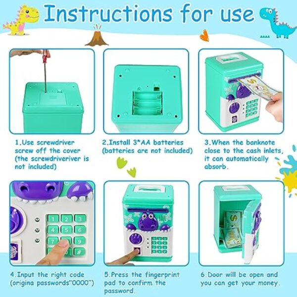 High Quality Kids Toy Mini Password Money Box Mini Atm Piggy Bank Toy Bank Safe Money Box Alcancia De Perro Tragamonedas - Image 8