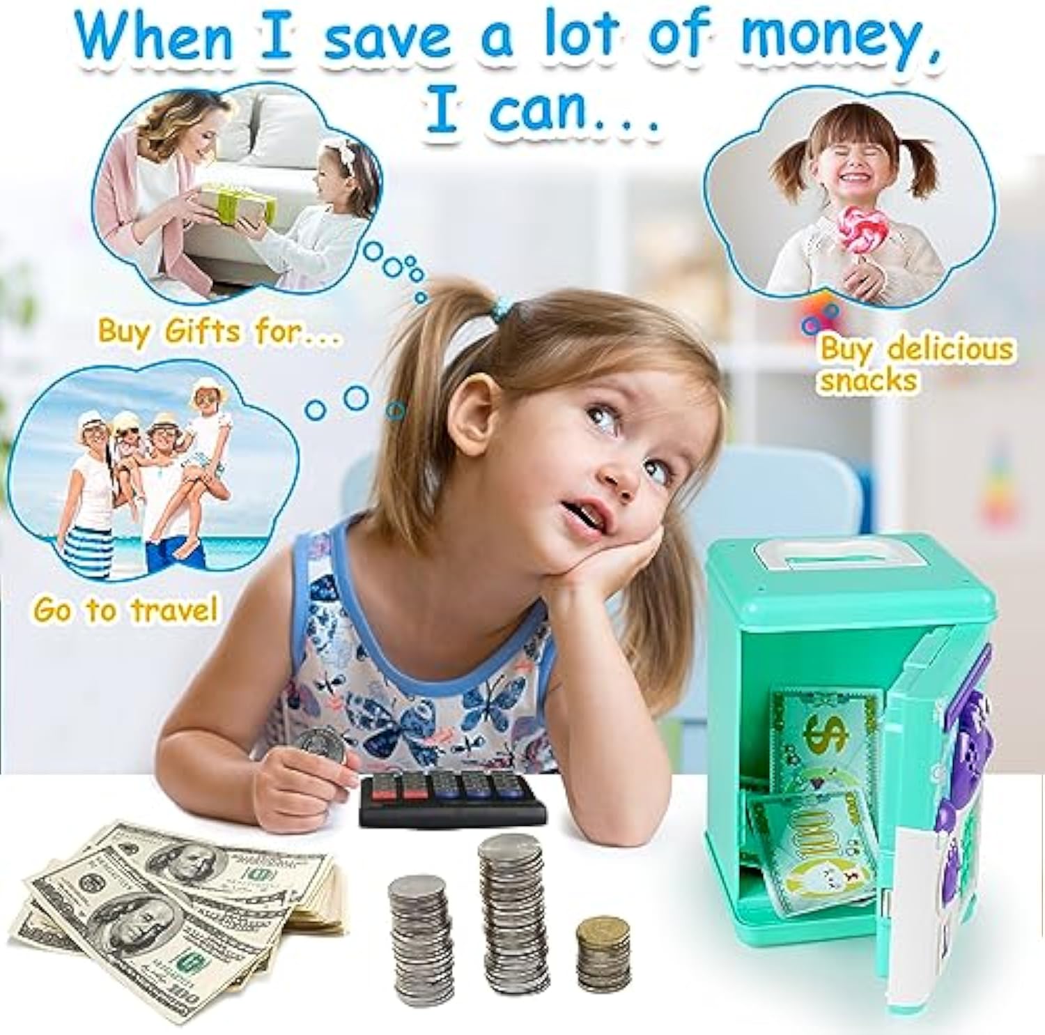 High Quality Kids Toy Mini Password Money Box Mini Atm Piggy Bank Toy Bank Safe Money Box Alcancia De Perro Tragamonedas - Image 9
