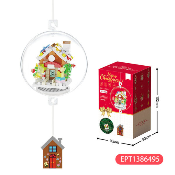 239Pcs Kids Gift Christmas Bells Sleigh Wreath Igloo Snowman Santa Claus Building Blocks Decorations Block Cheap Price Toy - Image 8