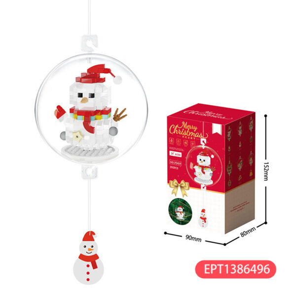 239Pcs Kids Gift Christmas Bells Sleigh Wreath Igloo Snowman Santa Claus Building Blocks Decorations Block Cheap Price Toy - Image 10