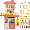 50PCS Pretend Play Kitchen Toys Set for Kids Boys Girls Cooking Kitchen Accessories Toys with Sounds Light Spray - Image 13
