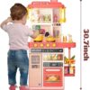 50PCS Pretend Play Kitchen Toys Set for Kids Boys Girls Cooking Kitchen Accessories Toys with Sounds Light Spray - Image 19